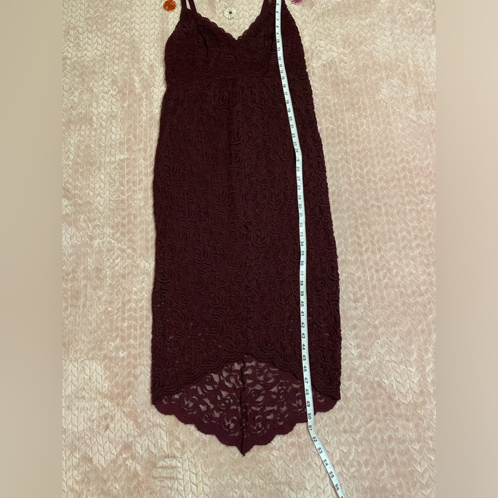 Torrid Midi Lace High-Low dress Burgundy Women’s Plus Size 0 ( Regular 12) - Picture 7 of 13